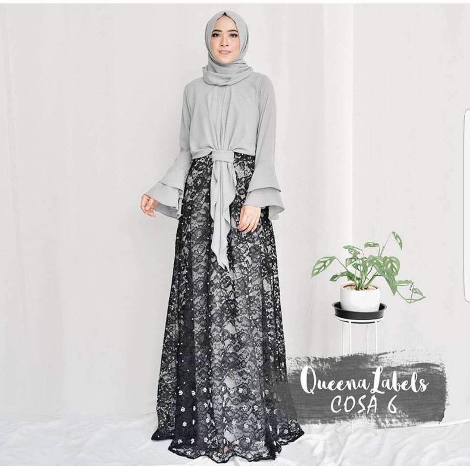 baju setelan muslim remaja COSA SET top skirt