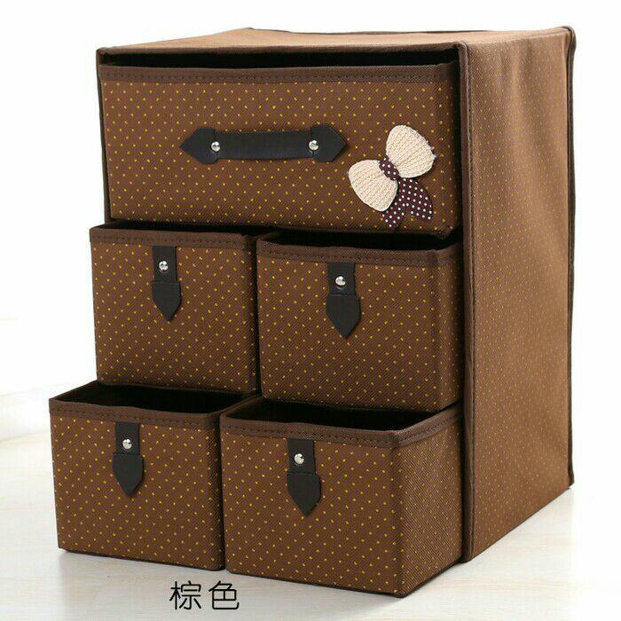 Sale - Korean Drawer Storage 5 Gird - Underware Organizer - Rak Laci 5 Sekat