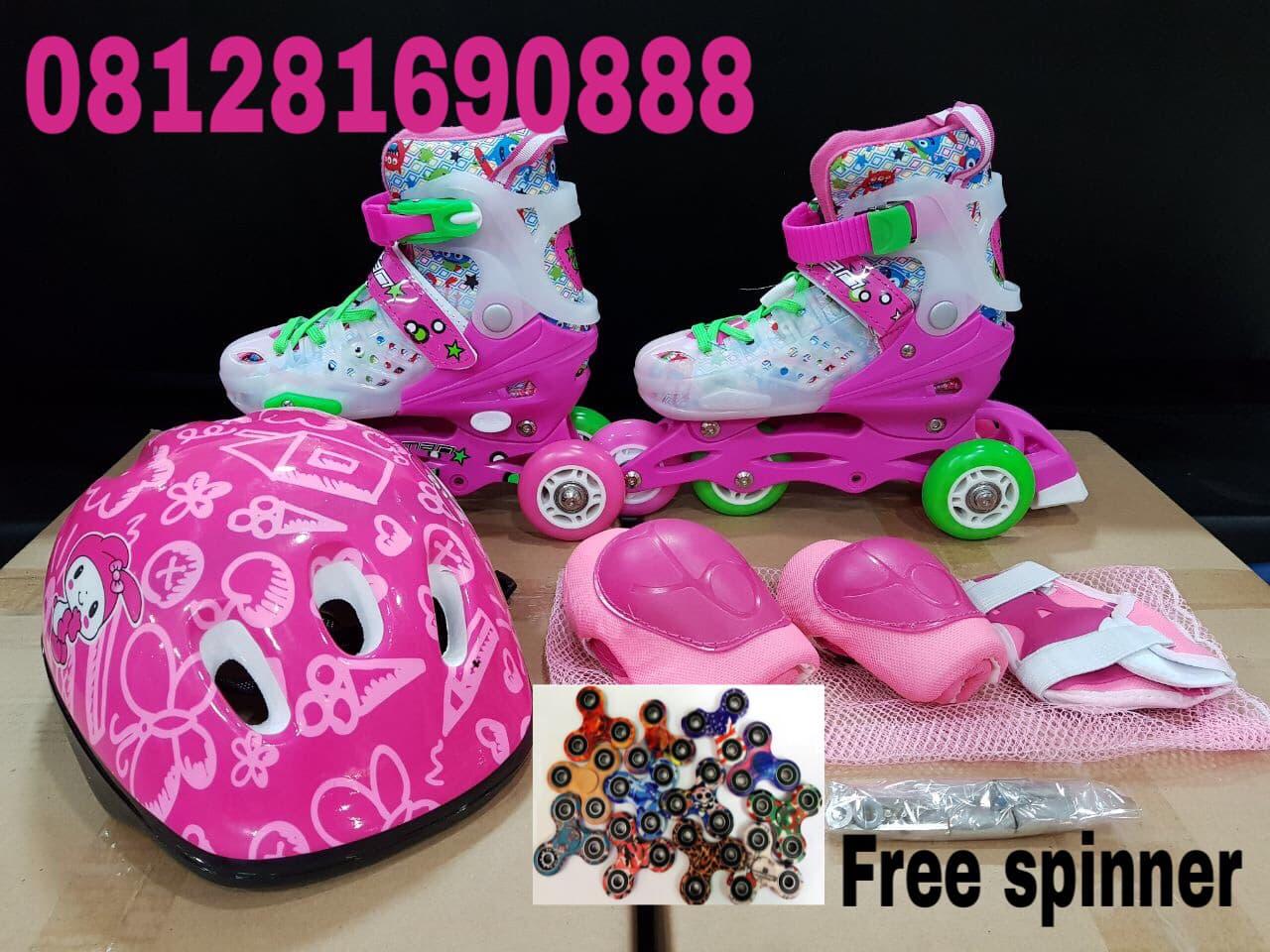 sepatu roda anak fullset ;body protector helm) inline skate