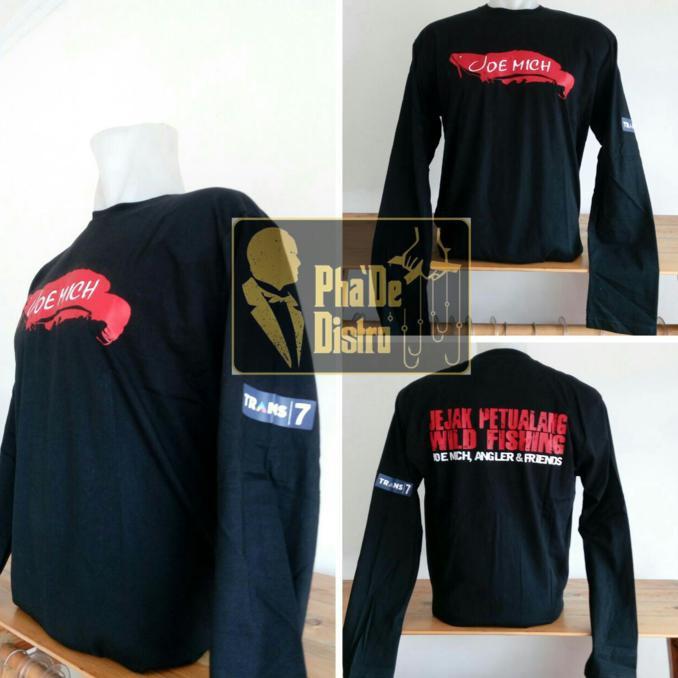 Kaos Wild Angler Toman Lengan Panjang Hitam - Kjsfhia