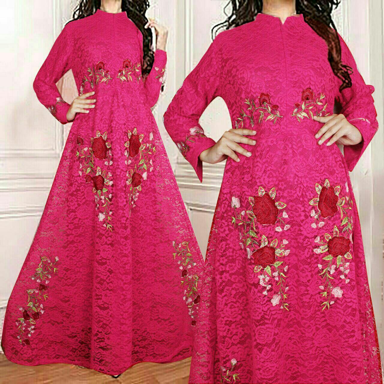 angeline_fashion/gamis brokat wanita gamis naomi wanita