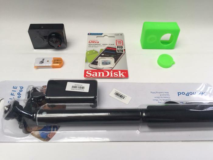 Paket Hemat Kamera Xiaomi Yi Action Cam International - Black