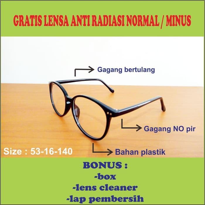 Jual FRAME KACAMATA KOREA TOMFORD 8018 HITAM + LENSA ANTIRADIASI MINUS BACA Murah!