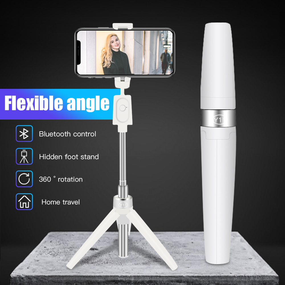 AutumBin (ขายดี) แบบบูรณาการใหม่อัพเกรดหมุนได้ Selfie Artifact สำหรับ Apple Huawei Samsung โทรศัพท์มือถือสากล Video Broadcast ขาตั้งกล้องเซลฟี่่บลูทูธ Stick