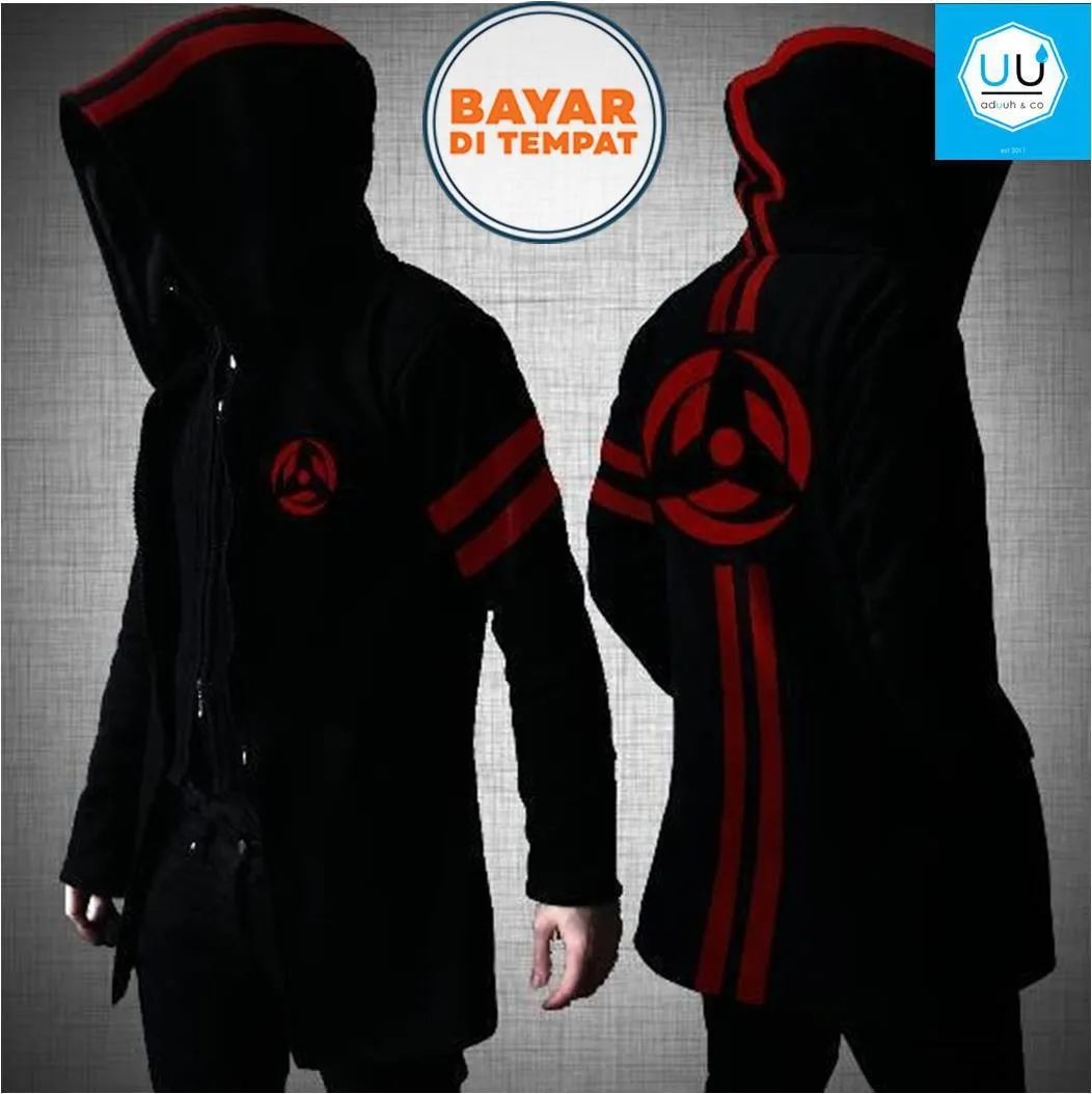 Jaket Jubah Hoodie Anime Naruto Uchiha Special Jubah Hoodie Jk Kn 25 Best Seller Black Gratis Masker Lazada Indonesia