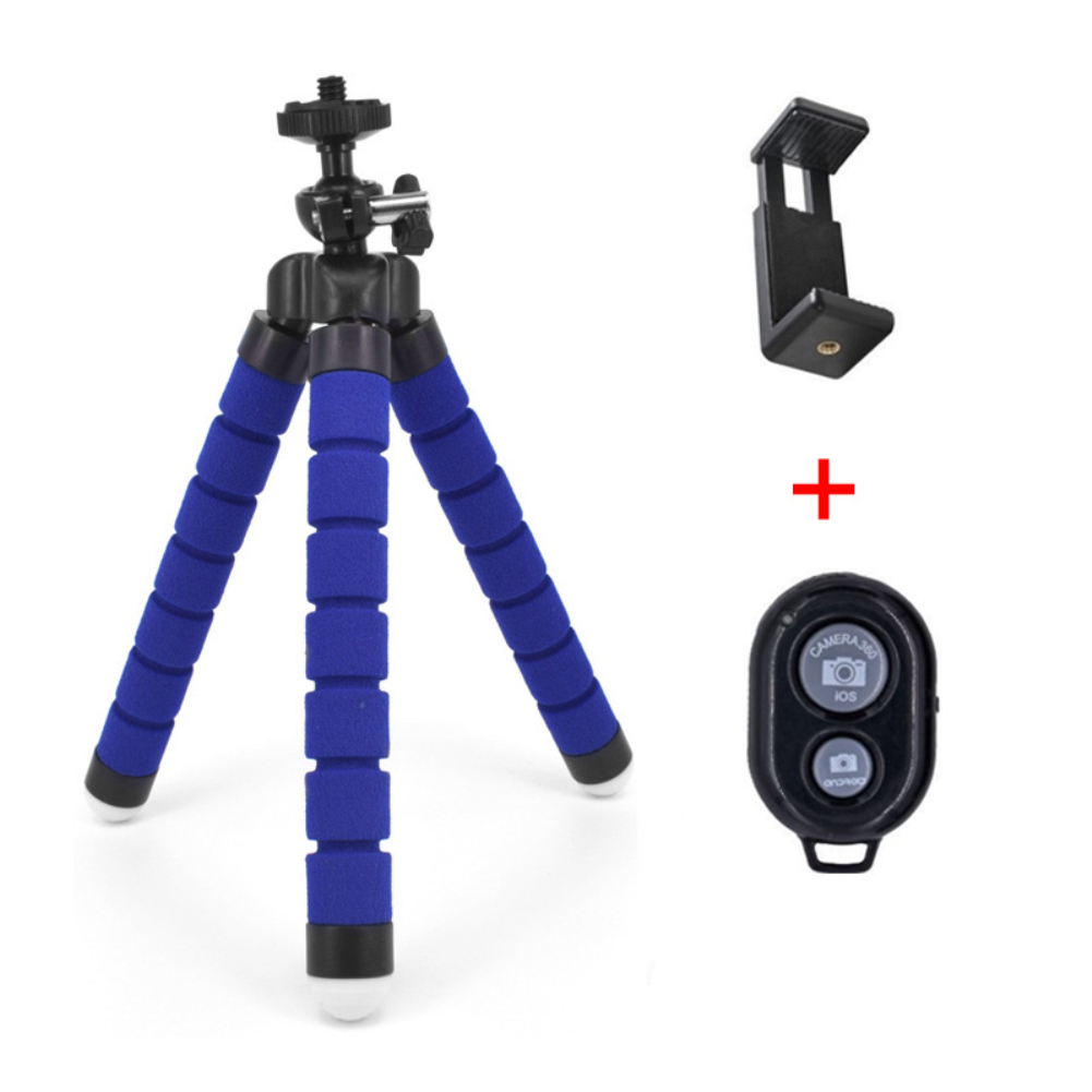 FillBuds【Ready สหรัฐอเมริกา Stock 】ฟองน้ำขาตั้งกล้องสามขาแบบหนวดปลาหมึก Universal โทรศัพท์มือถือ Stand กล้องเซลฟี่บลูทูธชุดขาตั้งขาตั้ง