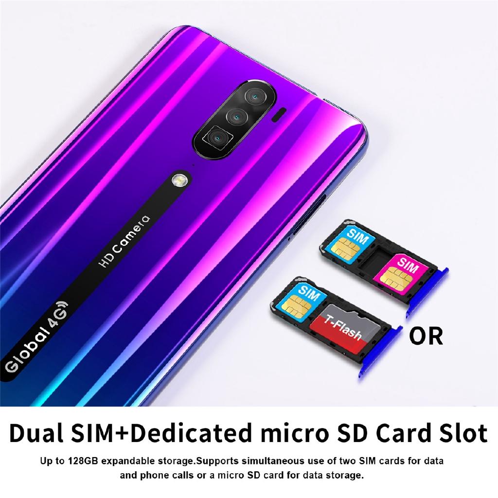 6 3 Inch 8g 128g Android 9 1 Ponsel Layar Penuh Rino Pengenalan Wajah 4g Dual Card Smartphone 8mp 18mp Lazada Indonesia