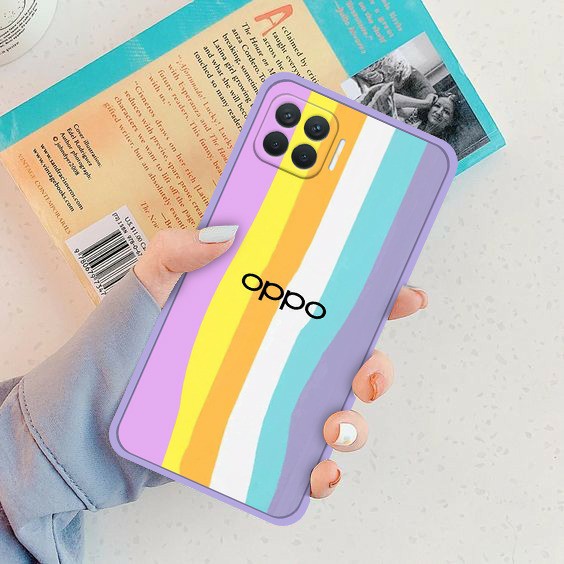 Softcase Macaron Motif Pelangi Oppo A53 A33 2020 Softcase