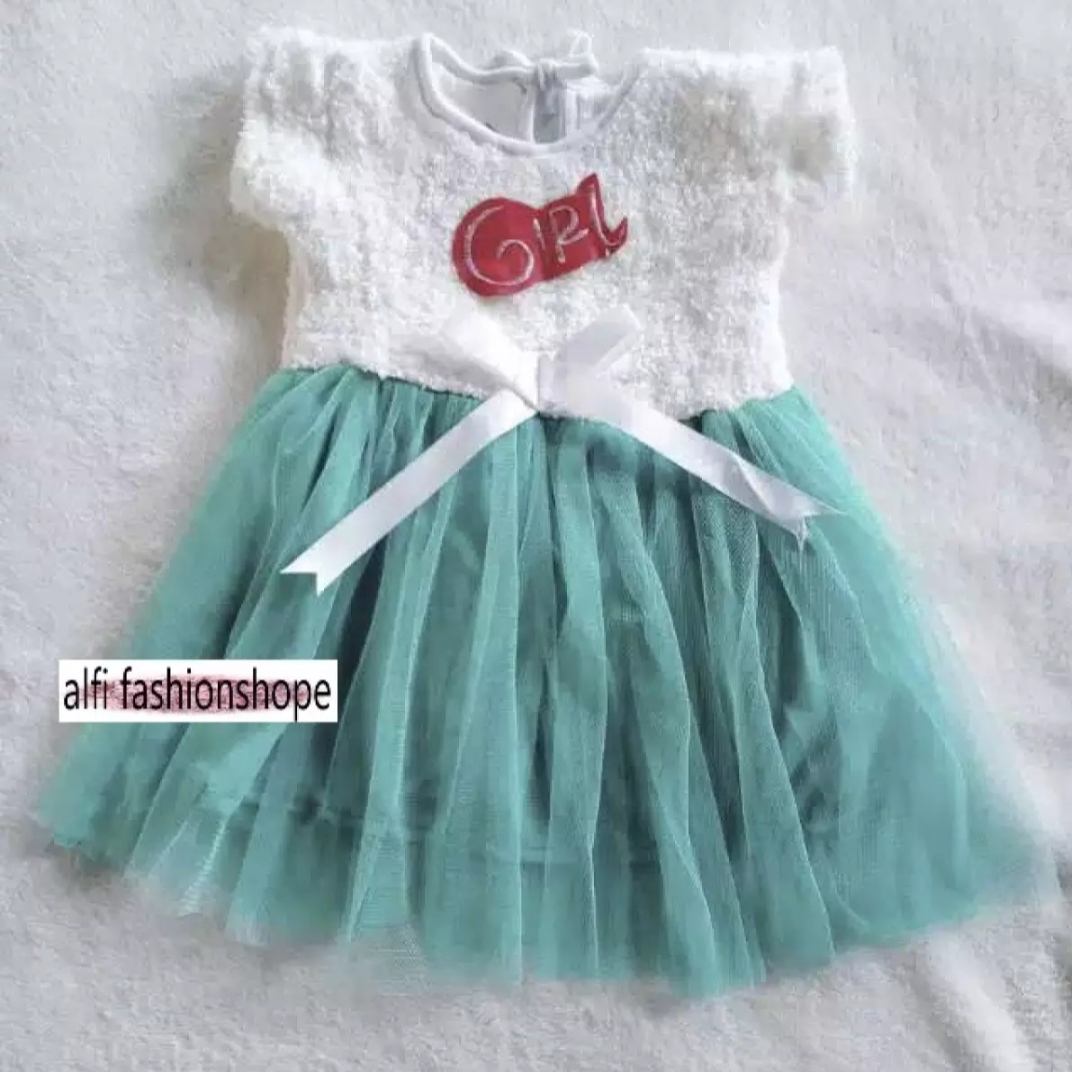 Dress anak perempuan cewek tahun tile tutu baju pakaian anak