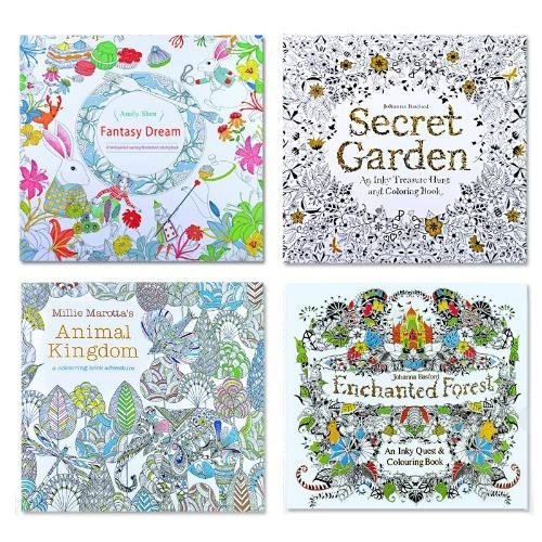 4 Pcs Secret Garden Coloring Graffiti Book For Children Adult Relieve Stress Kill