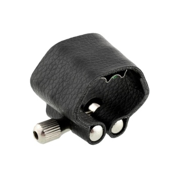 Black Leather Ligature Mouthpiece Fastener W/Fattener For AltoTenor Saxophone - Intl Juli 2019 - 4 Black Leather Ligature Mouthpiece Fastener w/Fattener for AltoTenor Saxophone - intl - 4