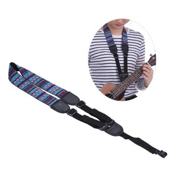 Gambar Clip On Adjustable Ukelele Strap Neck Sling Soft Cotton with Sound Hole Hook Geometric Pattern   intl