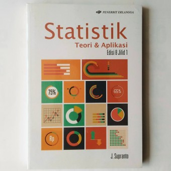 Gambar Erlangga Buku   Statistik Teori dan Aplikasi Ed.8 Jl. 1 J. Supranto