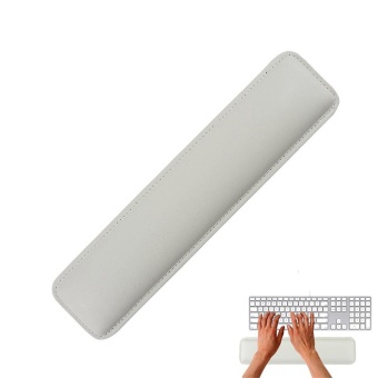 Gambar hazobau White Luxury PC Laptop PU Leather Wrist Rest With MeomeryFoam For Standard Keyboards   intl