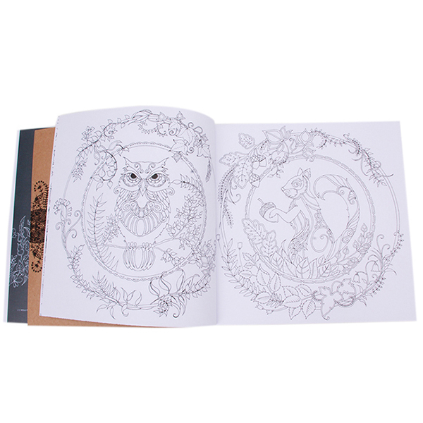 HengSong Secret Garden An Inky Treasure Hunt And Coloring BookEnchanted Forest 84 Pages Korean