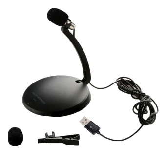 Gambar JinQS Professional USB Podcast Studio Microphone for Pc LaptopSkype MSN Recording(Black)   intl