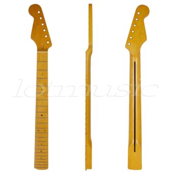 Gambar Kmise Left Hand Electric Guitar Neck for Fender Strat PartsReplacement Canada Maple 22 Frets Bolt On Vintage Tint Gloss   intl
