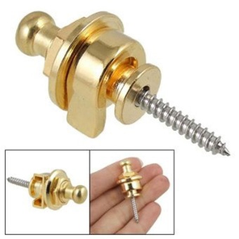 Gambar longmai Screw Type Nickel Plated Metal Security Strap Lock GuitarRepair Parts,Gold   intl