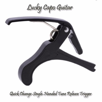 Gambar Lucky Capo Guitar | Quick Change Single Handed Tune Release Trigger  Black   1 Pcs
