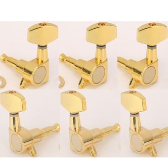 Gambar Musiclily 3R3L Big Button Guitar Sealed String Tuning Pegs KeysMachine Heads Tuners Set, Gold   intl