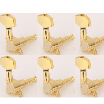 Gambar Musiclily 6 in line Big Button Guitar Sealed Tuner Tuning Key PegsMachine Head Set Right Hand, Gold   intl