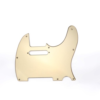 Gambar Musiclily Tele Pickguard for US Mexico Made Fender StandardTelecaster Modern Style Electric Guitar,1Ply Gold Mirror Acrylic  intl