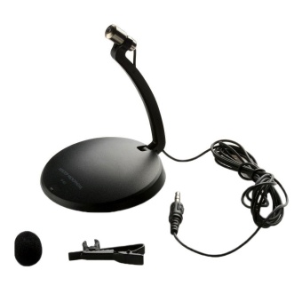 Gambar qooyonq Mini Desktop Noise cancelling Stereo Microphone RecordingCondenser (Black)   intl