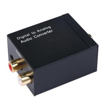 Gambar xfsmy Digital To Analog Audio Converter, Spdif Coaxial Input R L3.5mm Stereo Output (With DC 5V Power Adapter)