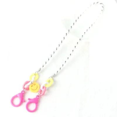 SDFSF Cute Smiley Shape Protect Ears Adjustable Glasses Rope Glasses Chain Anti-lost Chain Glasses Neck Lanyards (4)