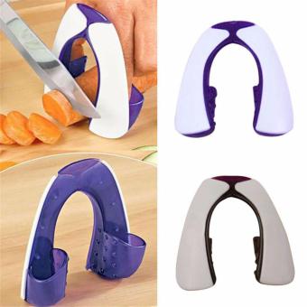 As Seen On TV - Safe Slice Finger Guard Kitchen Gadget - PelindungJari Dari Pisau - Nonslip Soft Grip Finger Protector Hand GuardKnife Vegetable Shredders Slice Chop Shield Safe Protection KitchenTool - Alat Bantu Memasak - Warna Random
