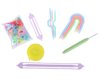 Gambar fehiba Portable Basic Knitting Tools Accessories Craft Supplies Kit (Random Color)   intl