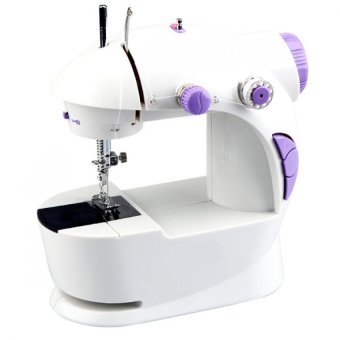 Gambar Gokea Mini Sewing Machine 4 in 1 with Flashlight Pedal and Adaptor New Generation   Mesin Jahit Mini 4 in 1   Putih
