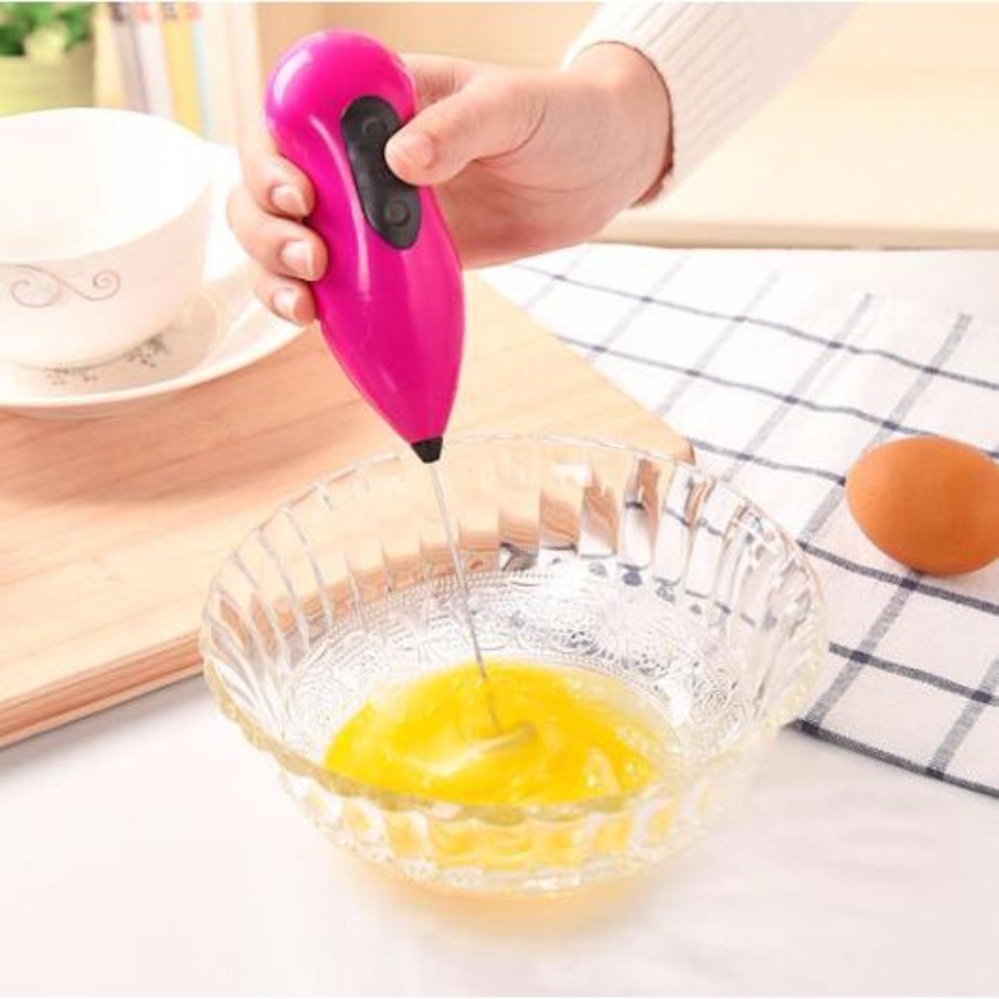Hand Mixer Mini Milk Frother - Pengaduk Minuman & Telur - Random Colour