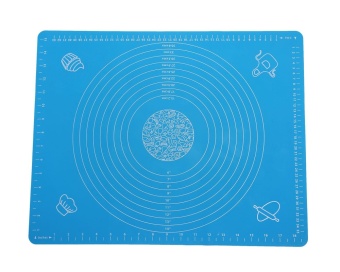 Gambar jaxuzha Non Stick Non Slip Silicone Pastry Mat with Measurements,19.7 X 15.7 Inch, Blue   intl