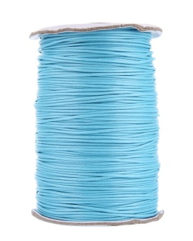 Gambar longmai Waxed Cotton Cord String for Beading and Macrame SuppliesBeading Thread,Light Blue   intl