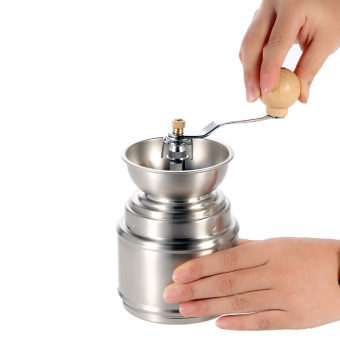 Manual Coffee Grinder portabel yang dapat disesuaikan serta keramik duri Stainless Steel biji kopi alat gilingan merica