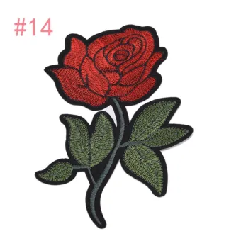 Rose Bordir Jahit Pada Patch Stiker Bunga untuk Pakaian Applique #14: 12×18.8