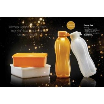 Tupperware Fiesta Set (2 Large Square Away + 2 Eco Bottle 500Ml) Promo