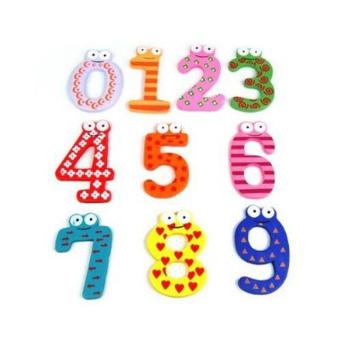 Gambar weisizhong Funny Colorful Magnetic Numbers Wooden Fridge MagnetsKids Educational Toys