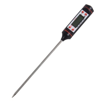 Gambar XinNing Kitchen Barbecue Digital Cooking Food Meat Cakes Coffee Probe Thermometer  50 300 Celsius (Black)   intl