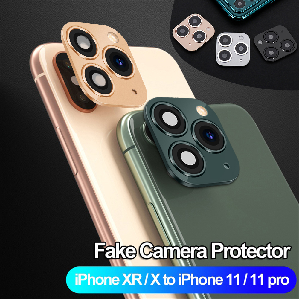 LUAN300603 Phone Upgrade Mobile Screen Protector Glass Fake Camera Lens Sticker Seconds Change Cover Case for iPhone XR X to iPhone 11 Pro Max