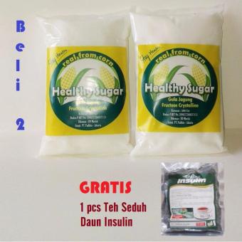 Gambar Beli 2   Gula Jagung Healthy Sugar 500 Gram   Gula Diet Rendah Kalori   Gratis 1 pcs Teh Seduh Daun Insulin