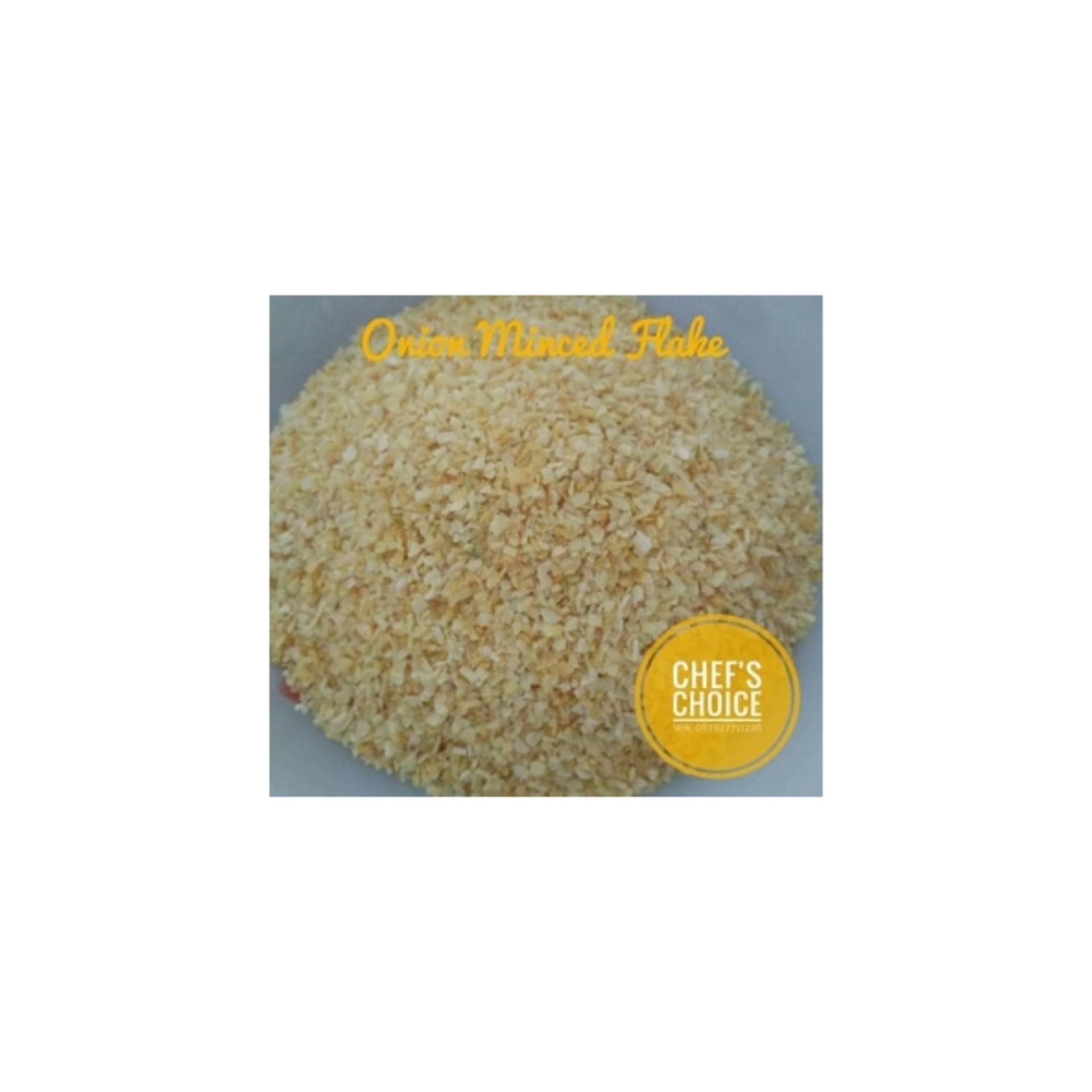 DRIED ONION MINCED PURE 100%/ BAWANG BOMBAY CACAH - 500 GRAM