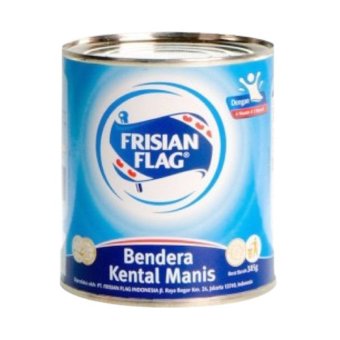 Gambar Frisian Flag Bendera Biru Susu Kental Manis   385gr