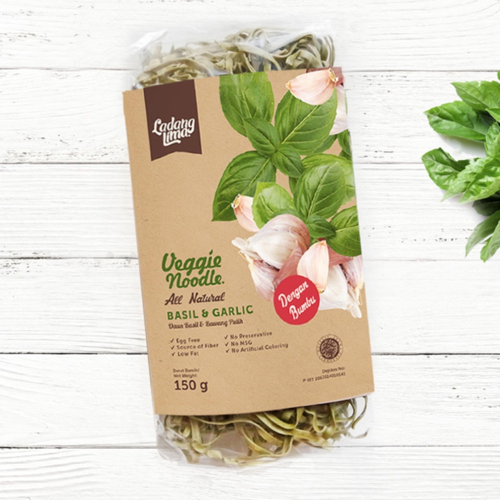 Ladang Lima Basil Noodle With Garlic Healthy Noodle - Dengan Bumbu