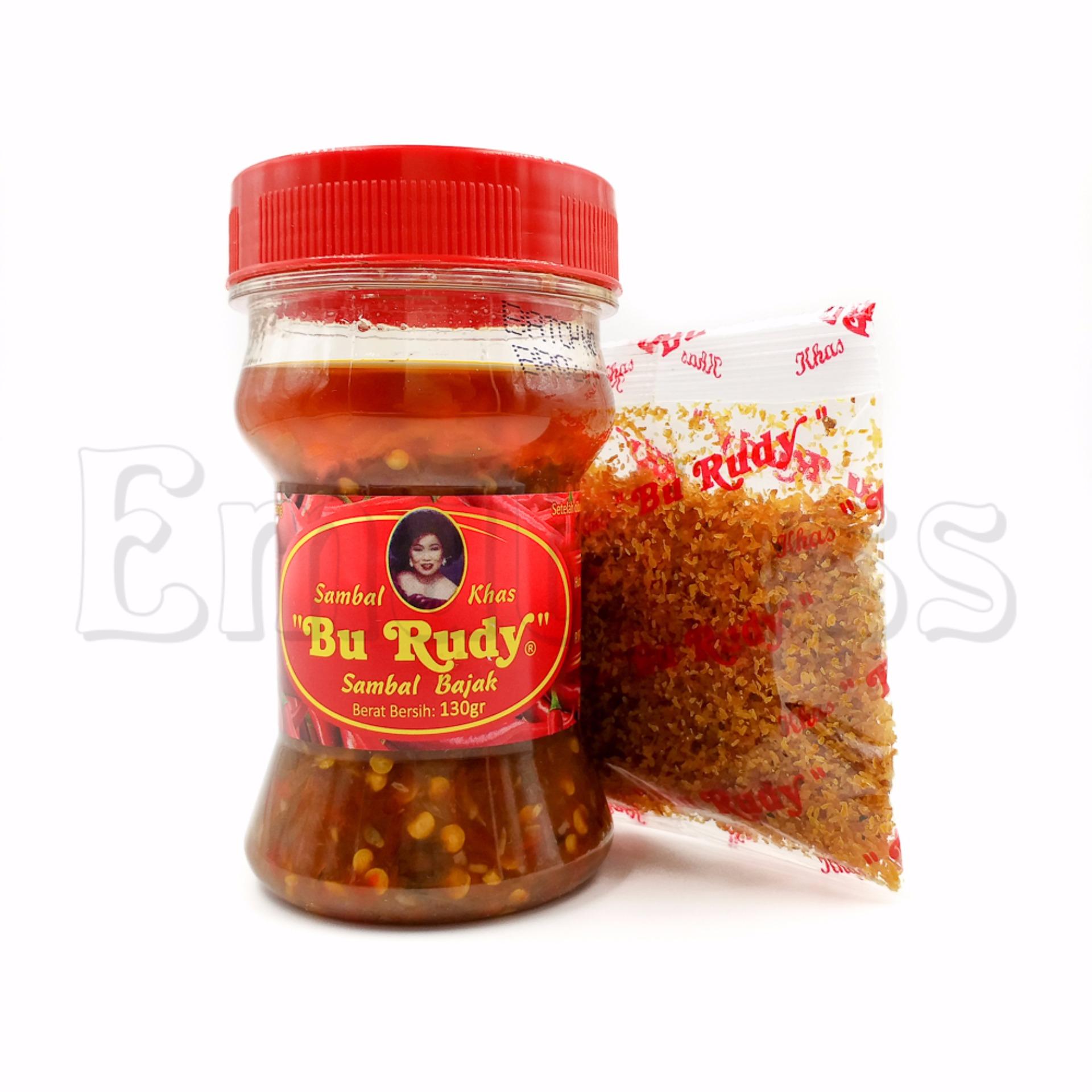 Sambal Trasi Bu Rudy + SERUNDENG Sachet + Segel Plastik dan Bubble Wrap