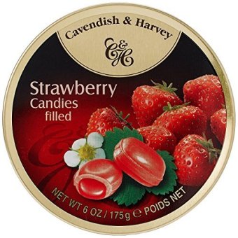 Gambar STRAWBERRY DROPS FILLED by Cavendish   Harvey 175g   Permen Impor Jerman Murah