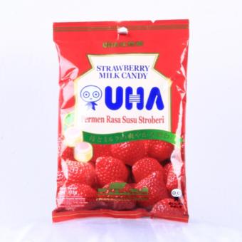 Gambar UHA Strawberry Milk candy   Permen Jepang rasa susu strawberry 103gr