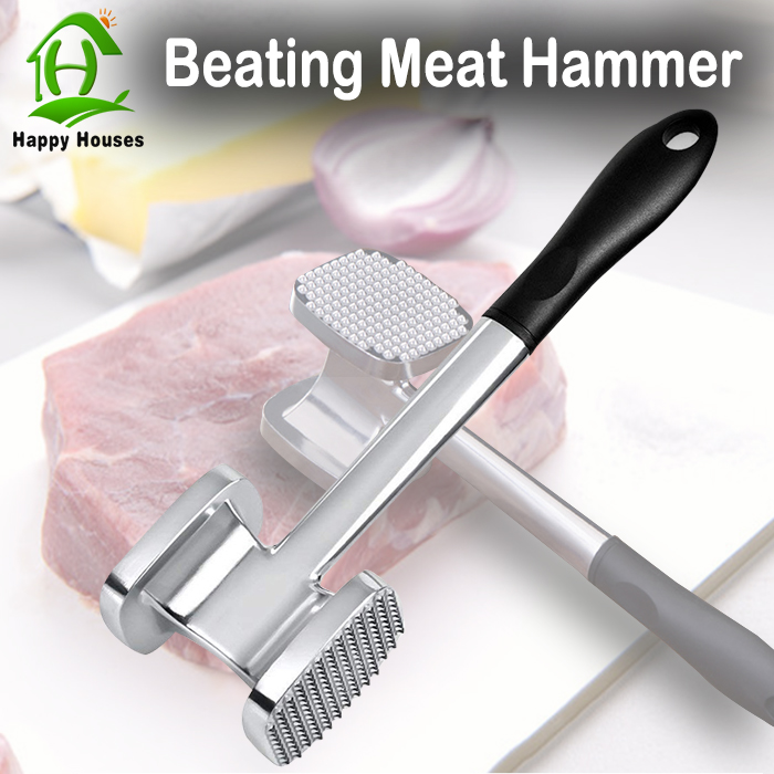 Dụng Cụ Làm Mềm Thịt Happy Houses Búa Đập Thịt Bằng Thép Không Gỉ 304, Búa Đập Thịt Hai Mặt Búa Cắt Thịt Búa Bít Tết Máy Cắt Gân Búa Đập Thịt Bò Bít Tết GÀ