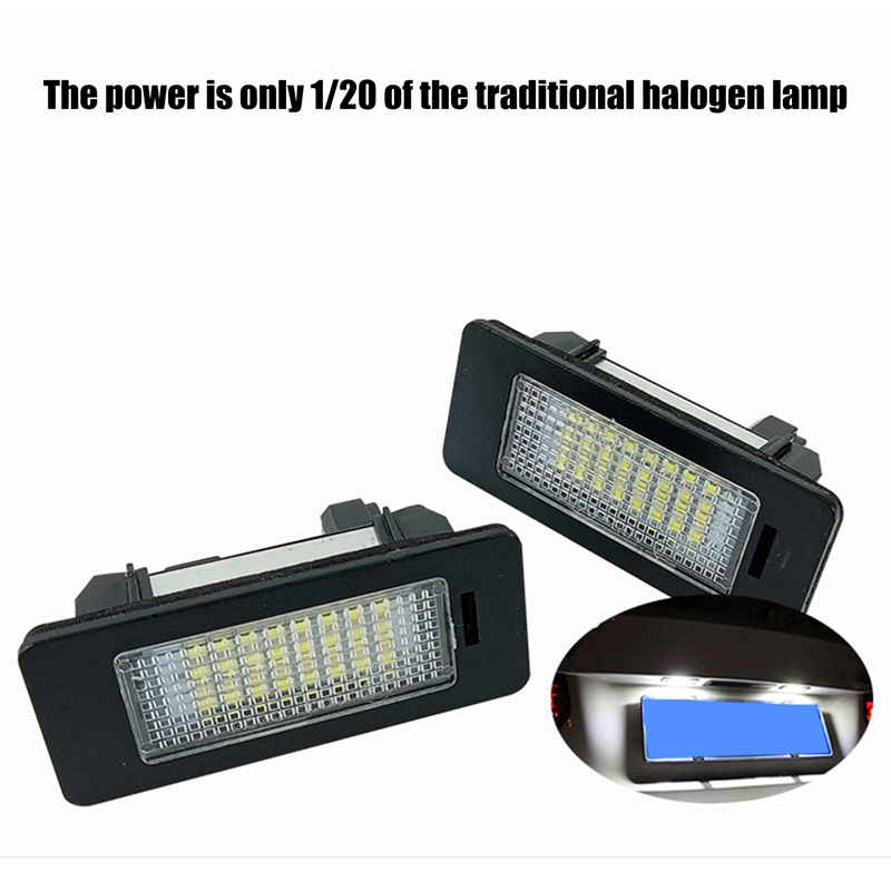 2Pcs 12V Car Rear LED License Number Plate Light 63267193293 63267165646 for BMW E39 E82 E88 E90 Accessories